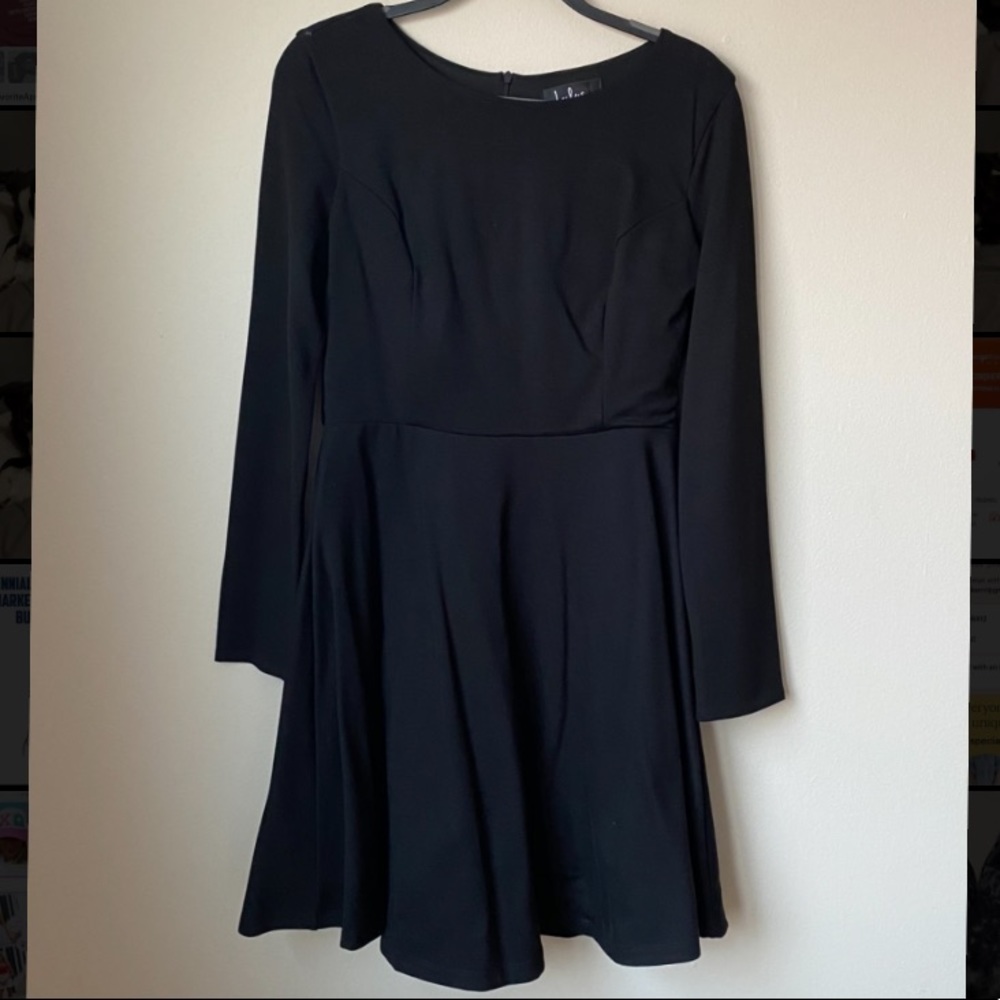 NWT LULUS Black Long Sleeve Dress